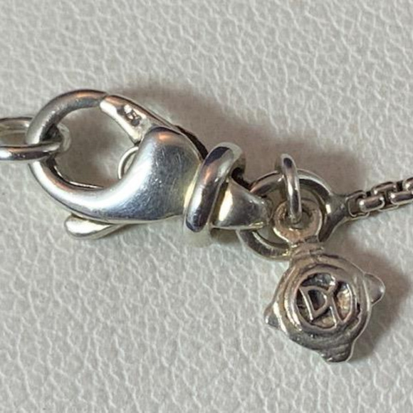 David Yurman 925 Diamond Cable Heart Necklace - Picture 4 of 7